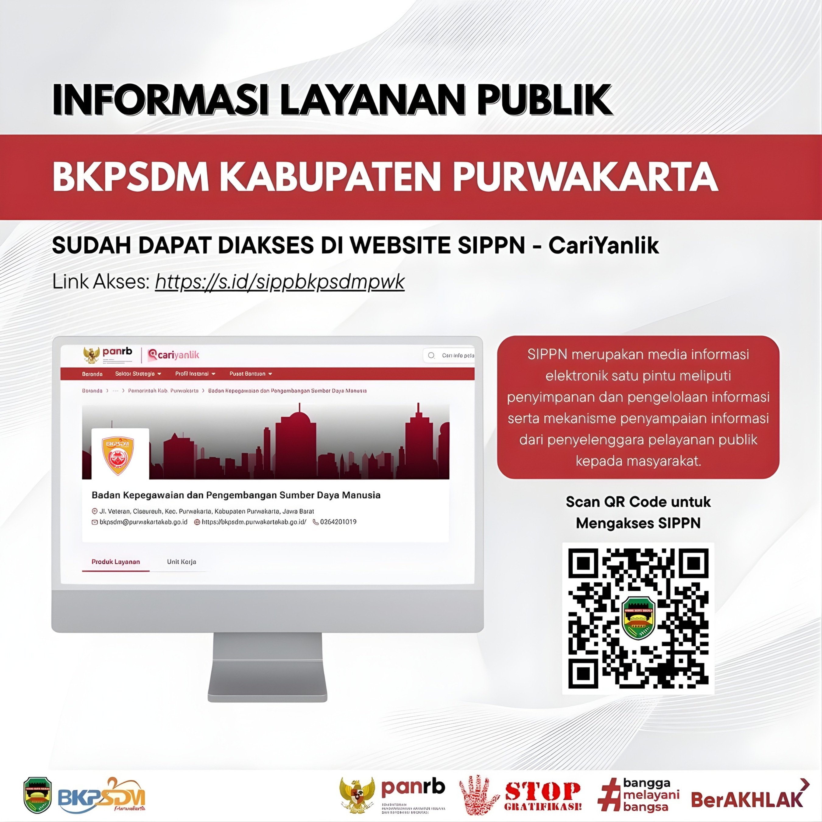 B K P S D M Kabupaten Purwakarta Dukung Transparansi Pelayanan Publik