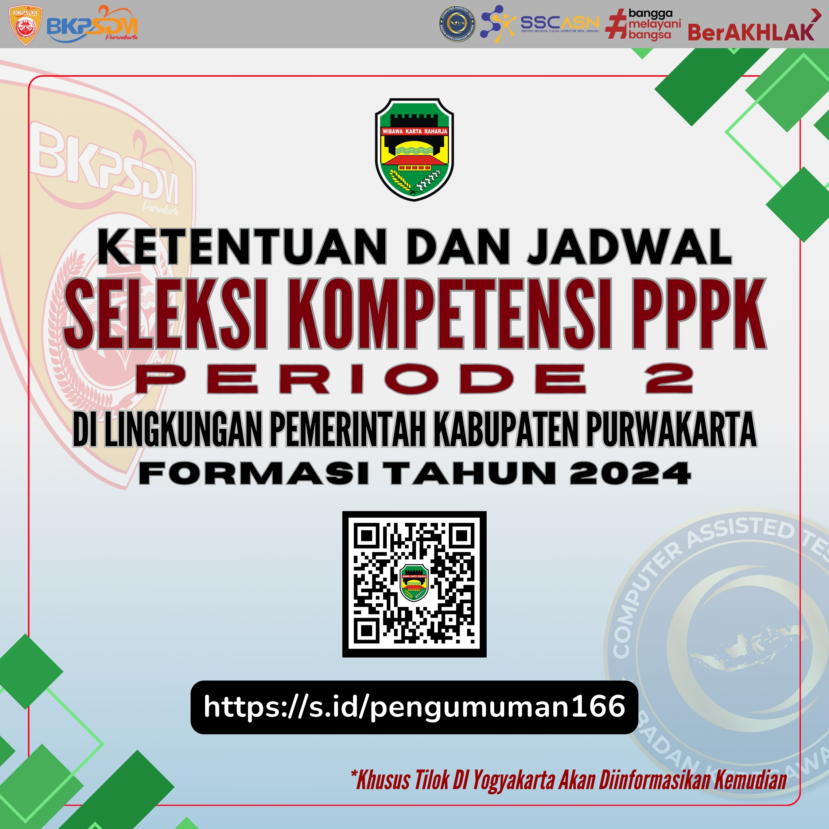 Jadwal Seleksi Kompetensi P P P K Kabupaten Purwakarta Periode 2 Formasi Tahun 2024